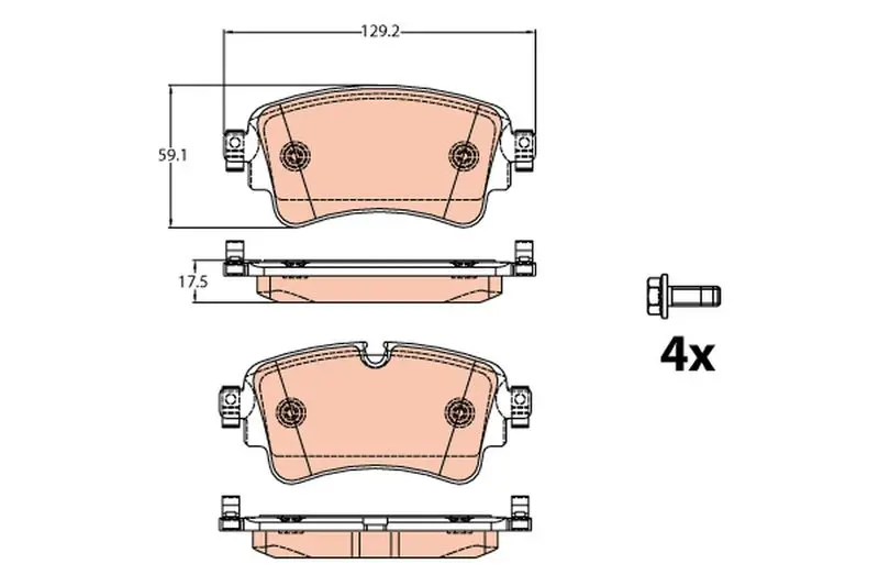 TRW GDB2132 Колодки задние AUDI Q7 5/15-,