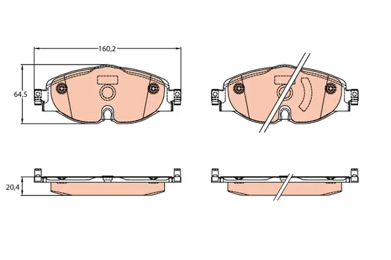 TRW GDB2143 Колодки тормозные VW GOLF