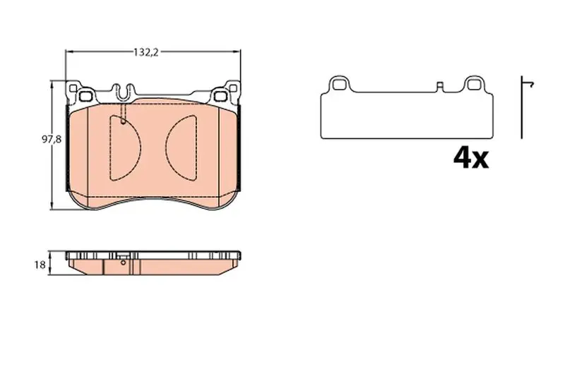 TRW GDB2144 Колодки тормозные MERCEDES