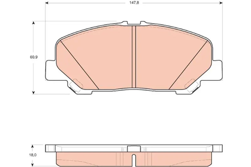 TRW GDB3455 Комплект тормозных колодок