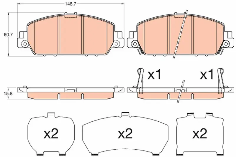 GDB3615 Колодки тормозные дисковые