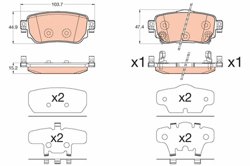 GDB3617 Колодки задние NISSAN QASHQAI