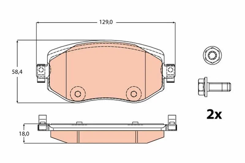 TRW GDB2175 Тормозные колодки