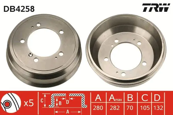 DB4258 Тормозный барабан
