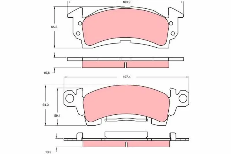 GDB742 Комплект тормозных колодок,