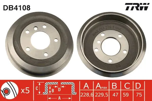 DB4108 Тормозный барабан