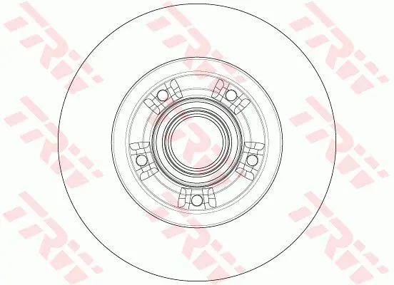 TRW DF6203BS Диск тормозной с подшипником,