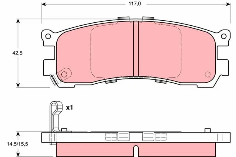 TRW GDB3179 Комплект тормозных колодок