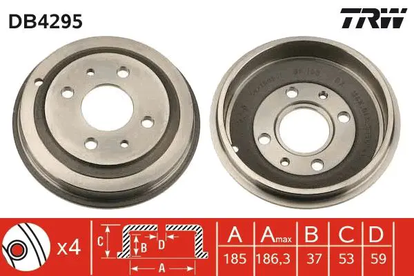 DB4295 Тормозный барабан