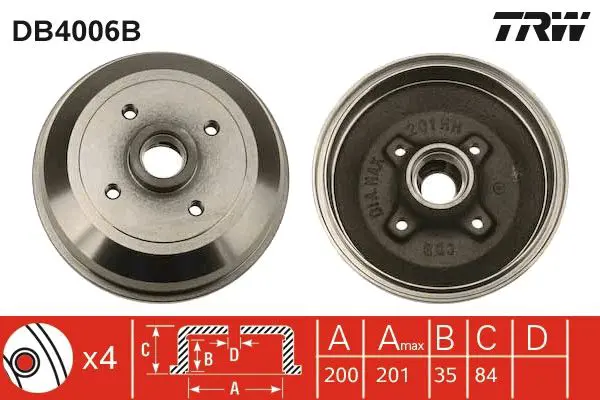 DB4006B Тормозной барабан