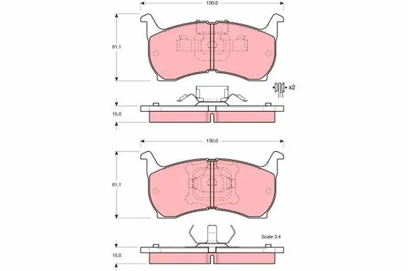GDB354 Колодки тормозные дисковые