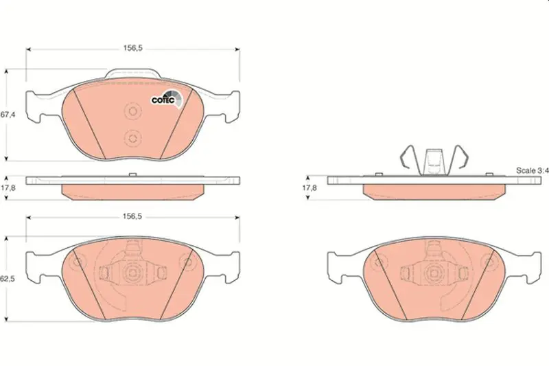 TRW GDB1532 Колодки тормозные FORD Focus,