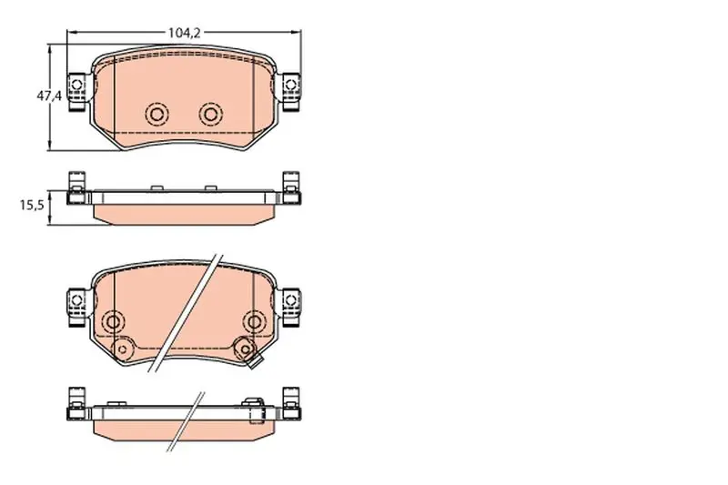 GDB3632 Колодки задние MAZDA 6 WAGON