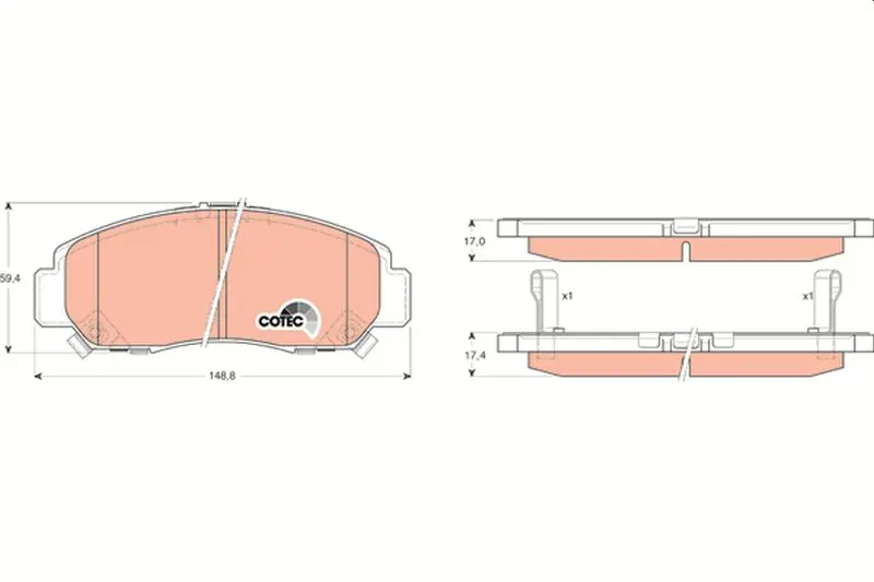 TRW GDB3268 Колодки тормозные дисковые