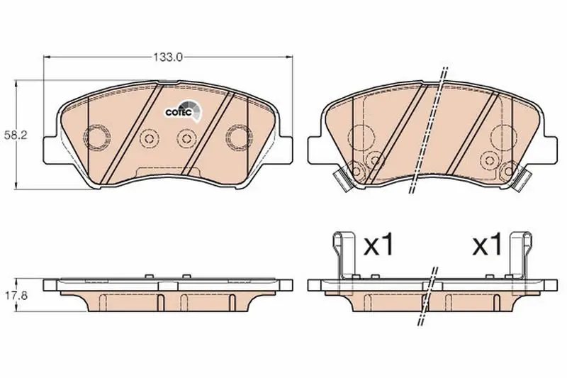 TRW GDB3548 Колодки передние HYUNDAI