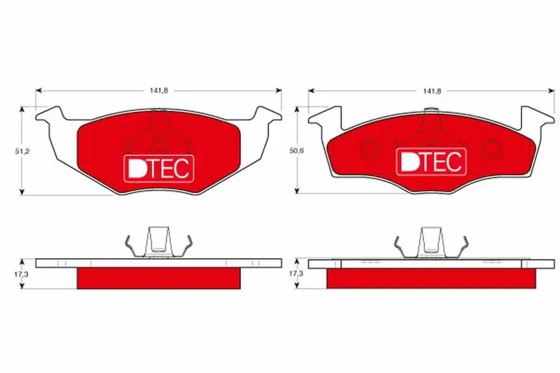 TRW GDB1274DTE Комплект тормозных колодок