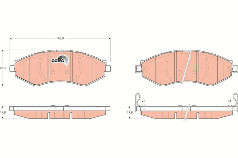 TRW GDB3347 Колодки передние CHEVROLET