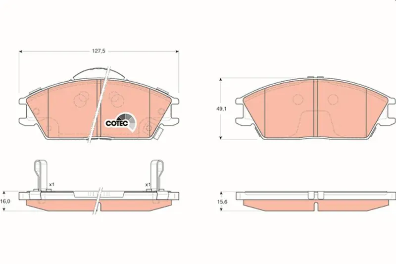 TRW GDB3331 Колодки пер.HYUNDAI ACCENT II