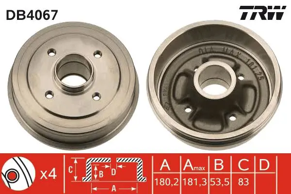 DB4067 Тормозной барабан