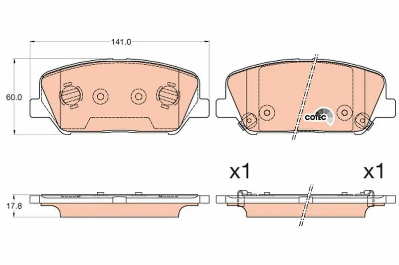 TRW GDB3582 Колодки передние KIA CEE'D II,