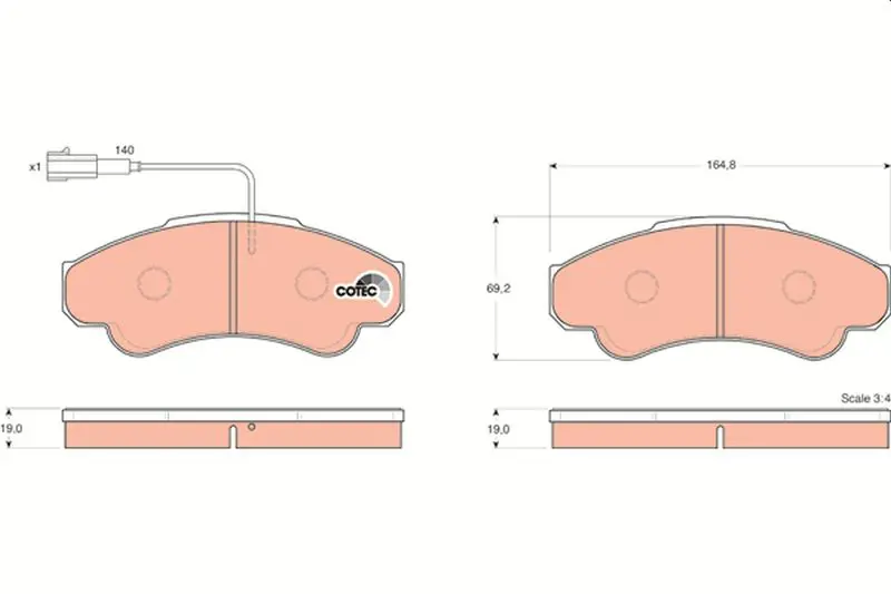 TRW GDB1518 Колодки передние FIAT DUCATO,