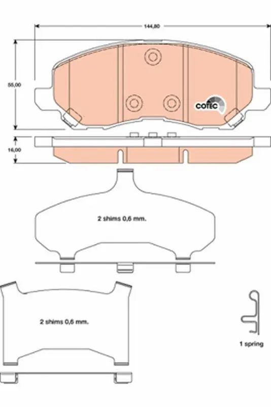 TRW GDB4142 Колодки тормозные дисковые