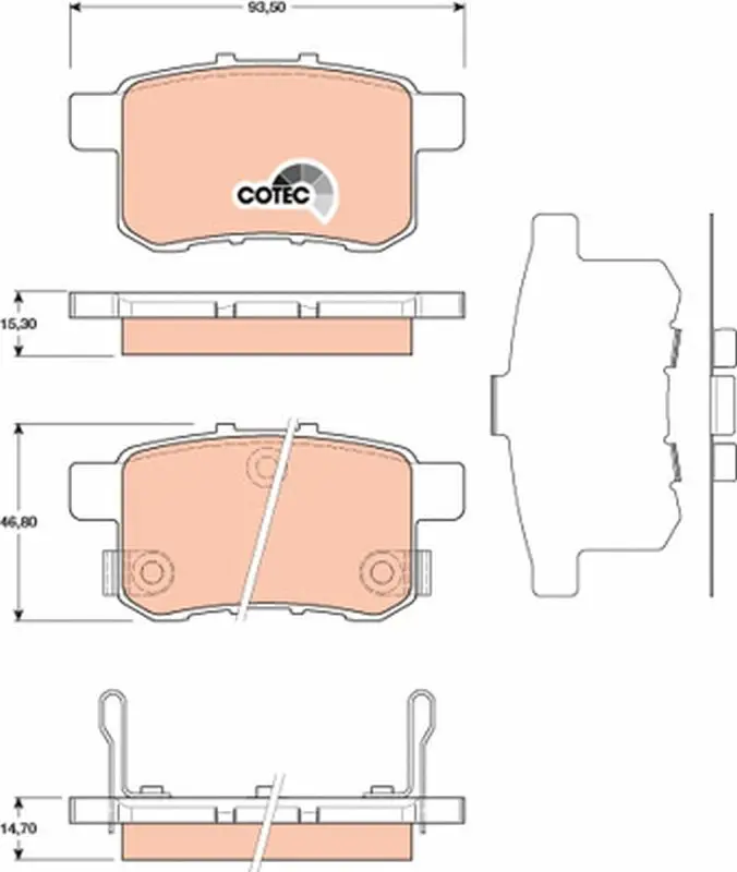 TRW GDB3482 Колодки задние HONDA ACCORD