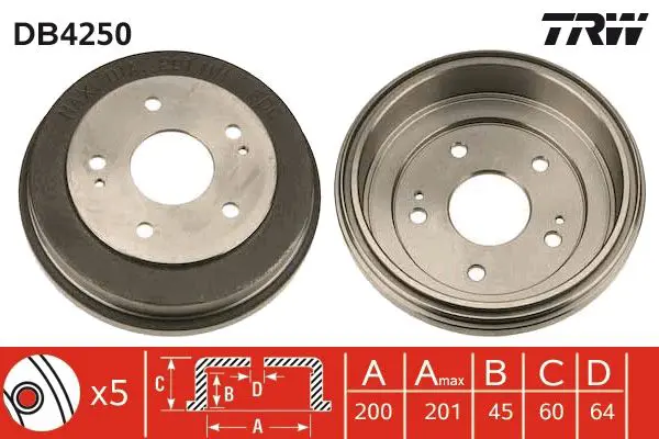 DB4250 Тормозный барабан