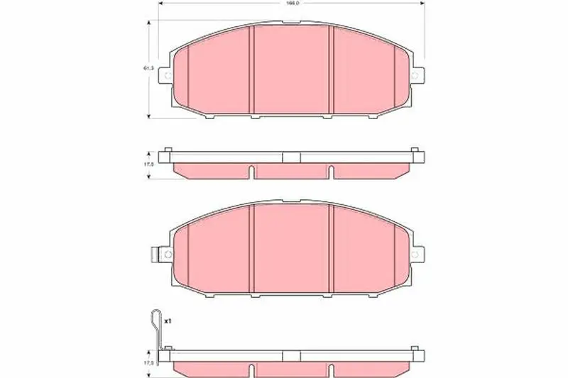 TRW GDB3361 Колодки тормозные дисковые