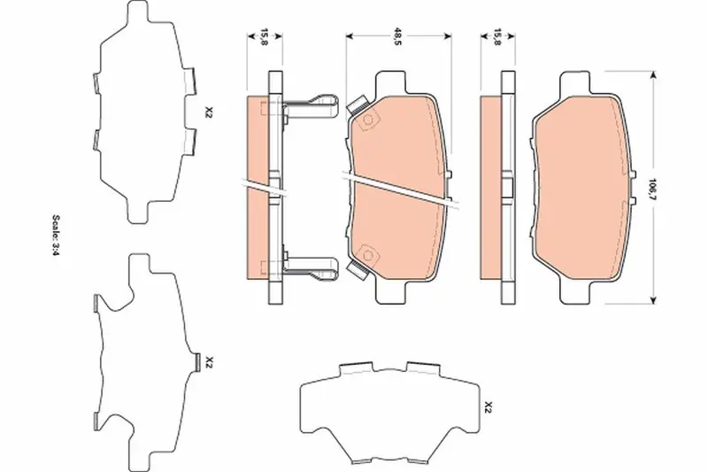 GDB3512 КОЛОДКИ ТОРМОЗНЫЕ ДИСКОВЫЕ