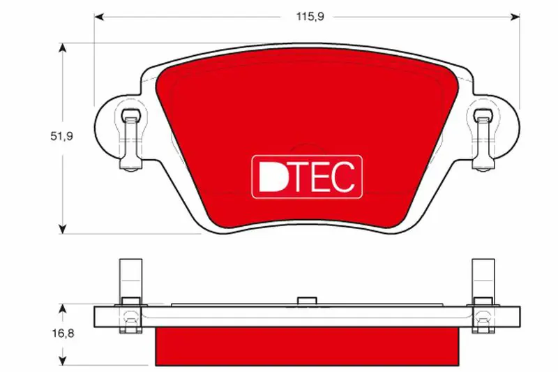 TRW GDB1525DTE Комплект тормозных колодок