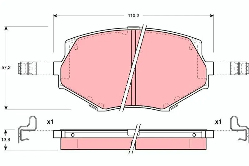 TRW GDB3103 Комплект тормозных колодок