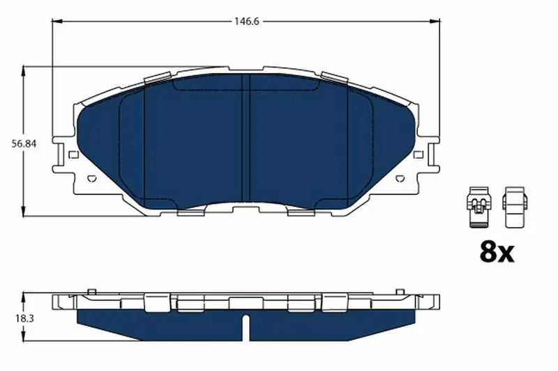 GDB3424BTE Комплект тормозных колодок,