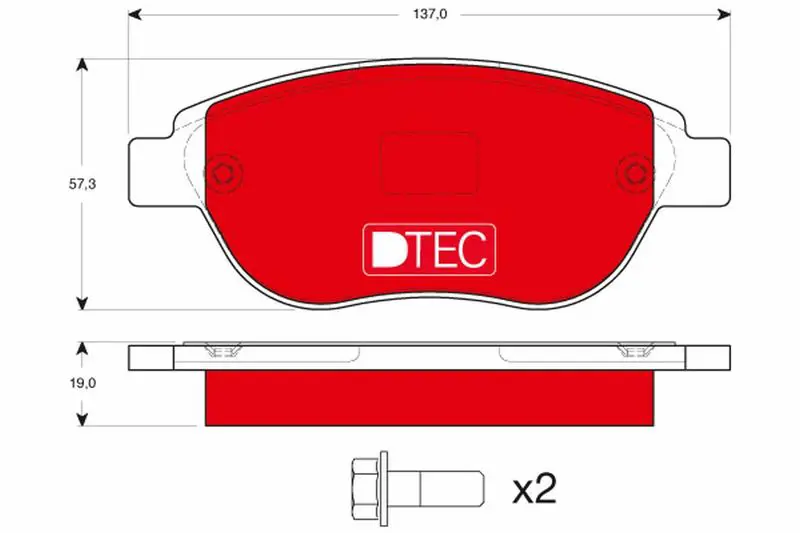 TRW GDB1464DTE Комплект тормозных колодок