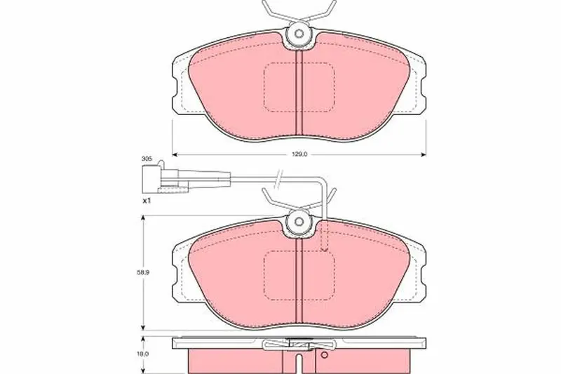 TRW GDB1052 Дисковые тормозные колодки,