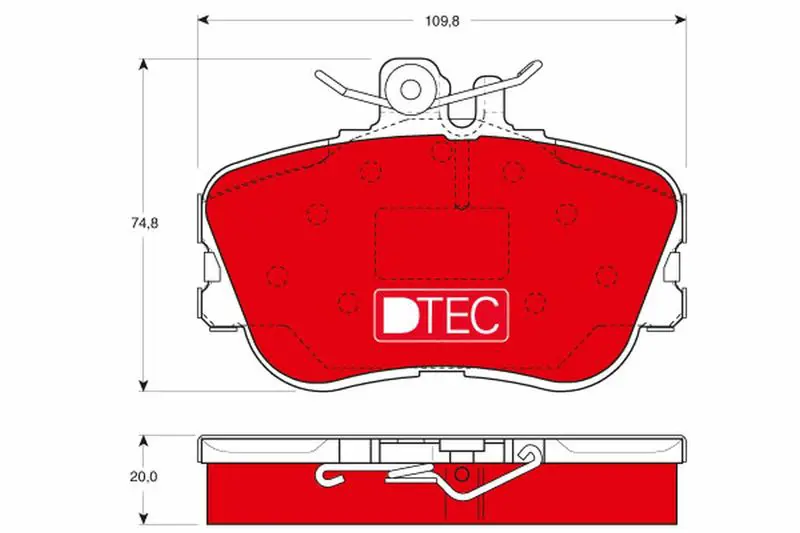 TRW GDB1094DTE Комплект тормозных колодок