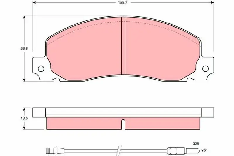 TRW GDB344 Комплект тормозных колодок,