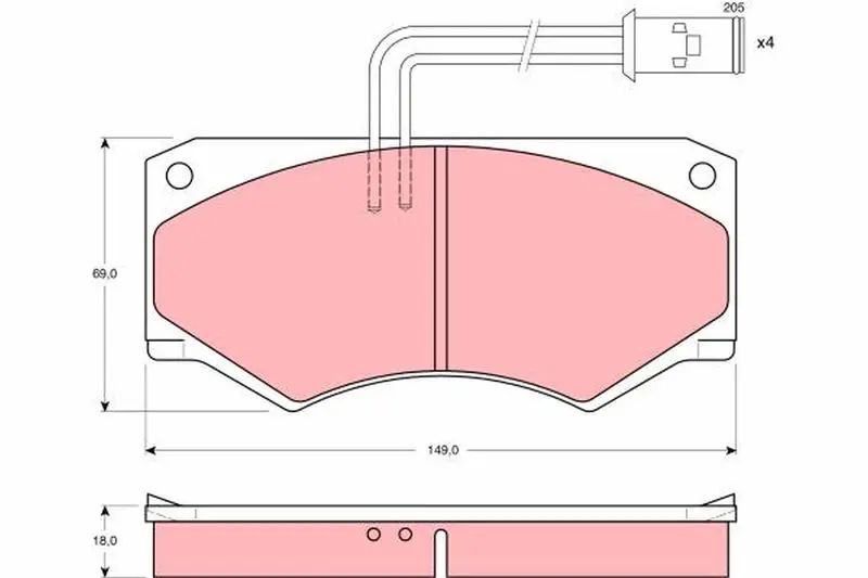 TRW GDB390 Комплект тормозных колодок