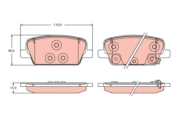 TRW GDB2359 Колодки тормозные HYUNDAI