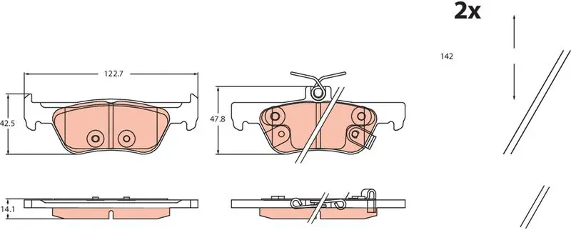 TRW GDB2469 Комплект тормозных колодок,