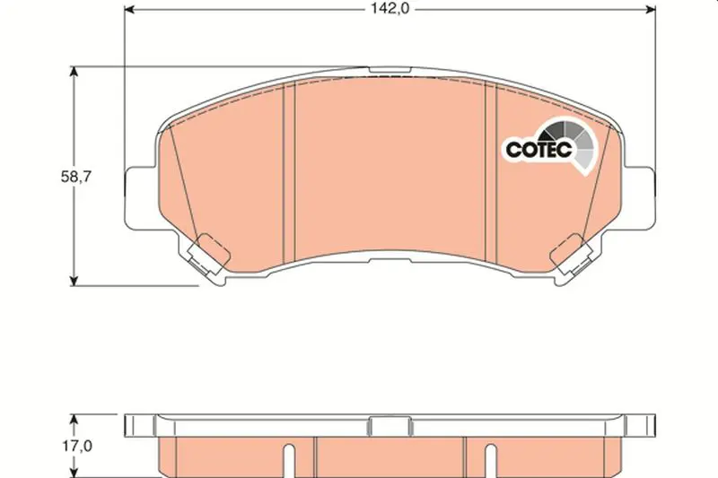 TRW GDB3467 Колодки передние NISSAN