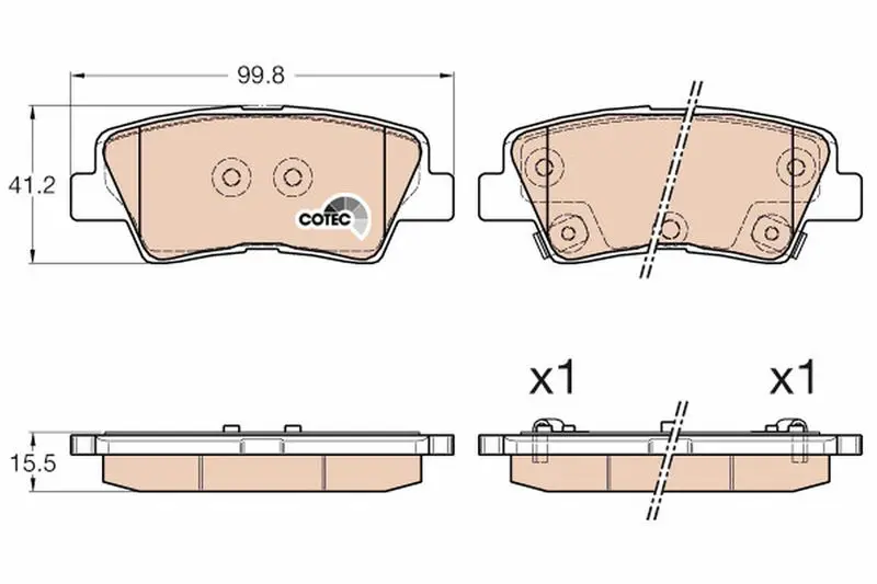TRW GDB3537 Колодки задние KIA CEE'D,