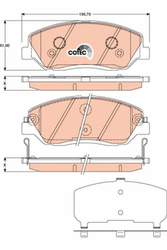 TRW GDB3418 Колодки передние HYUNDAI SANTA