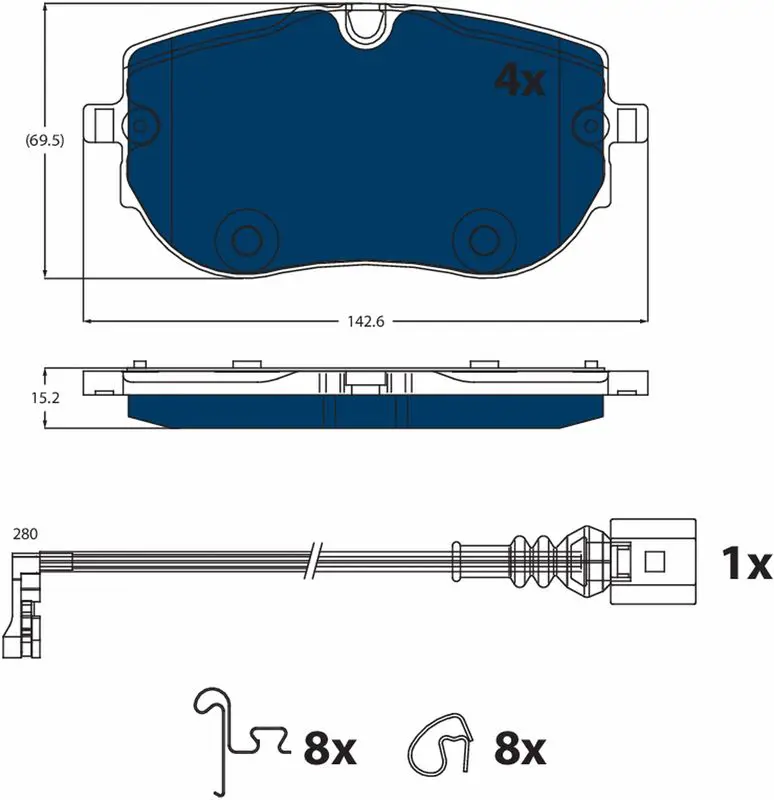 TRW GDB2548BTE Комплект тормозных колодок,