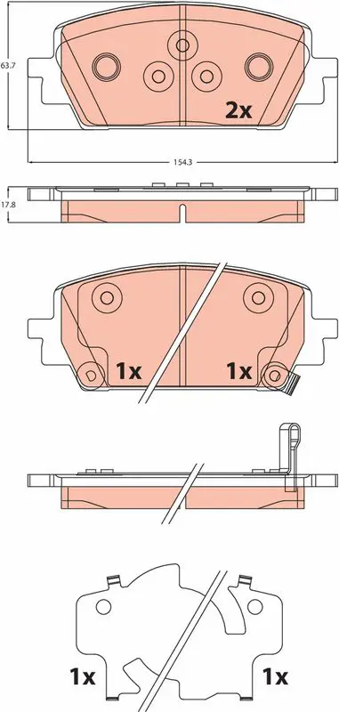 GDB2463 Brake Pad Set, disc brake