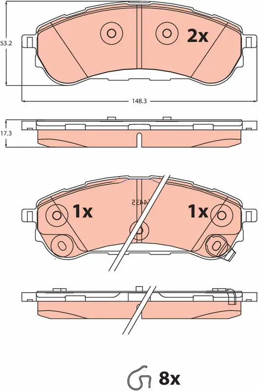 GDB2529 Brake Pad Set, disc brake