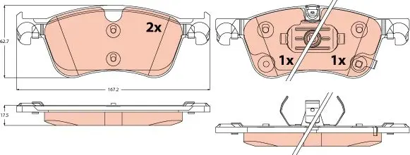 GDB2545 Brake Pad Set, disc brake