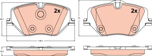 GDB2608 Brake Pad Set, disc brake