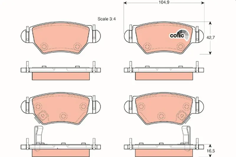 TRW GDB1471 Колодки тормозные OPEL Astra G