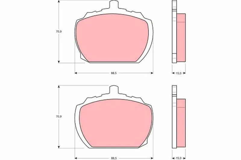 TRW GDB340 Колодки тормозные LUCAS